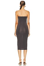 St. Agni Strapless Jersey Midi Dress in Graphite, view 3, click to view large image.