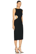 St. Agni Arc Cut Out Dress in Black, view 2, click to view large image.