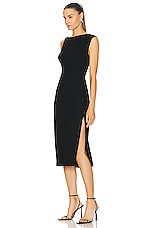 St. Agni Arc Cut Out Dress in Black, view 3, click to view large image.