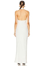 St. Agni Linen Bias Maxi Dress in Ivory, view 4, click to view large image.