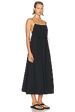 St. Agni Relaxed Drawstring Dress in Black, view 2, click to view large image.