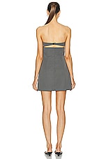 St. Agni Tuck Mini Dress in Pewter Grey, view 3, click to view large image.
