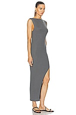 St. Agni Cut Away Knit Dress in Stone Grey, view 2, click to view large image.