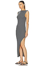 St. Agni Cut Away Knit Dress in Stone Grey, view 3, click to view large image.