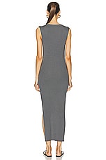 St. Agni Cut Away Knit Dress in Stone Grey, view 4, click to view large image.