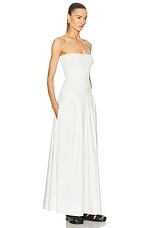 St. Agni Strapless Dress in White, view 2, click to view large image.