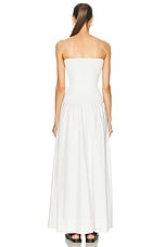 St. Agni Strapless Dress in White, view 3, click to view large image.