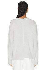 St. Agni Deconstructed Pullover Sweater in Soft Grey, view 4, click to view large image.