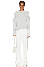 St. Agni Deconstructed Pullover Sweater in Soft Grey, view 5, click to view large image.