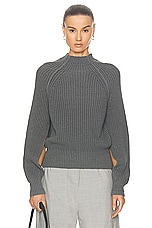 St. Agni Split Sleeve Jumper in Smoke, view 1, click to view large image.