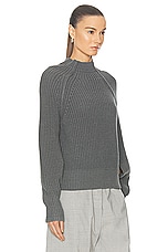 St. Agni Split Sleeve Jumper in Smoke, view 2, click to view large image.
