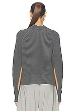 St. Agni Split Sleeve Jumper in Smoke, view 3, click to view large image.