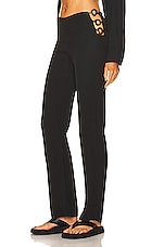 St. Agni Link Detail Pants in Black, view 4, click to view large image.