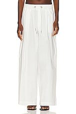 St. Agni Relaxed Drawstring Pant in White, view 1, click to view large image.