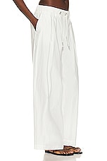 St. Agni Relaxed Drawstring Pant in White, view 2, click to view large image.