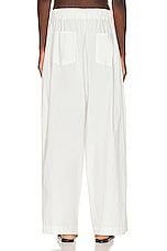 St. Agni Relaxed Drawstring Pant in White, view 3, click to view large image.
