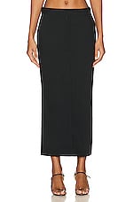 St. Agni Low Waisted Tailored Skirt in Black, view 1, click to view large image.