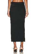 St. Agni Low Waisted Tailored Skirt in Black, view 3, click to view large image.