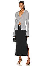 St. Agni Low Waisted Tailored Skirt in Black, view 4, click to view large image.