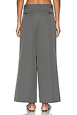 St. Agni Deconstructed Waist Maxi Skirt in Pewter Grey, view 3, click to view large image.