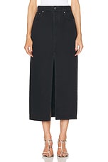 St. Agni Denim Maxi Skirt in Washed Black, view 1, click to view large image.