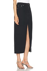St. Agni Denim Maxi Skirt in Washed Black, view 2, click to view large image.