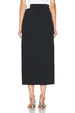 St. Agni Denim Maxi Skirt in Washed Black, view 3, click to view large image.