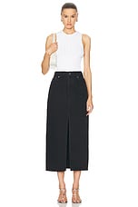 St. Agni Denim Maxi Skirt in Washed Black, view 4, click to view large image.