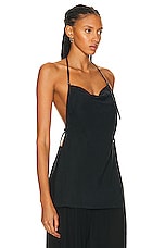 St. Agni Adjustable Strap Top in Black, view 2, click to view large image.