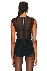 St. Agni Sheer Organza Top in Black, view 3, click to view large image.