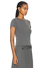 St. Agni Organic Cotton Baby Tee in Pewter Grey, view 2, click to view large image.