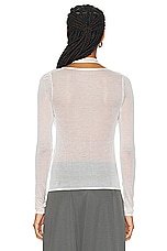 St. Agni Semi Sheer Loop Top in White, view 3, click to view large image.