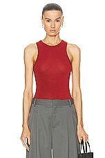 St. Agni Jersey Tank Top in Rouge, view 1, click to view large image.