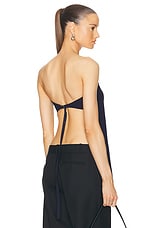 St. Agni Strapless Buckle Back Top in Inkwell, view 1, click to view large image.