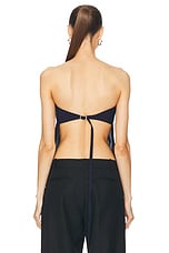 St. Agni Strapless Buckle Back Top in Inkwell, view 4, click to view large image.