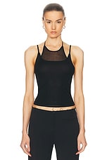 St. Agni Layered Halter Tank Top in Black, view 1, click to view large image.