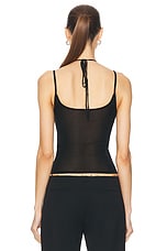 St. Agni Layered Halter Tank Top in Black, view 3, click to view large image.