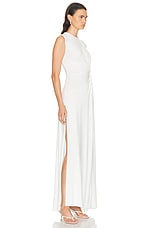 Sid Neigum Side Twist Cutout Column Dress in White, view 3, click to view large image.