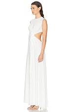 Sid Neigum Side Twist Cutout Column Dress in White, view 4, click to view large image.