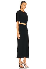 Sid Neigum Double Loop Knit Dress in Black, view 2, click to view large image.