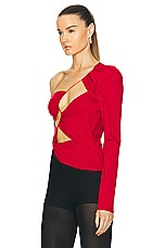 Sid Neigum Inverse Tension Cutout Top in Red, view 3, click to view large image.