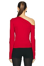 Sid Neigum Inverse Tension Cutout Top in Red, view 4, click to view large image.