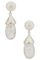 SOPHIE BUHAI Audrey Quartz Earrings in Freshwater Pearl