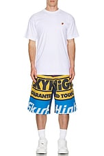 Sky High Farm Workwear Construction Graphic Logo Shorts in Multi, view 7, click to view large image.