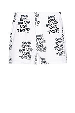 Sky High Farm Workwear Ally Bo All Over Printed Boxer Short in WHITE, view 1, click to view large image.