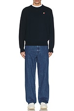 Sky High Farm Workwear Perennial Logo Crewneck Sweater in Navy, view 5, click to view large image.