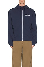 Sky High Farm Workwear Sky High And Sons Zip Up Hoodie in Navy, view 3, click to view large image.