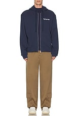 Sky High Farm Workwear Sky High And Sons Zip Up Hoodie in Navy, view 4, click to view large image.