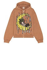 Sky High Farm Workwear Eri Zip Up Hoodie in Brown | FWRD
