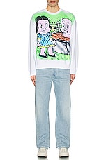 Sky High Farm Workwear Ally Bo Printed Sweatshirt in WHITE, view 4, click to view large image.